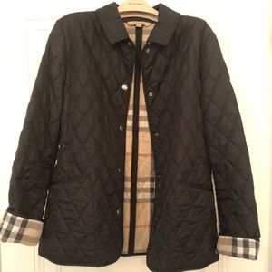 Burberry Brit Black Quilted Jacket Size M